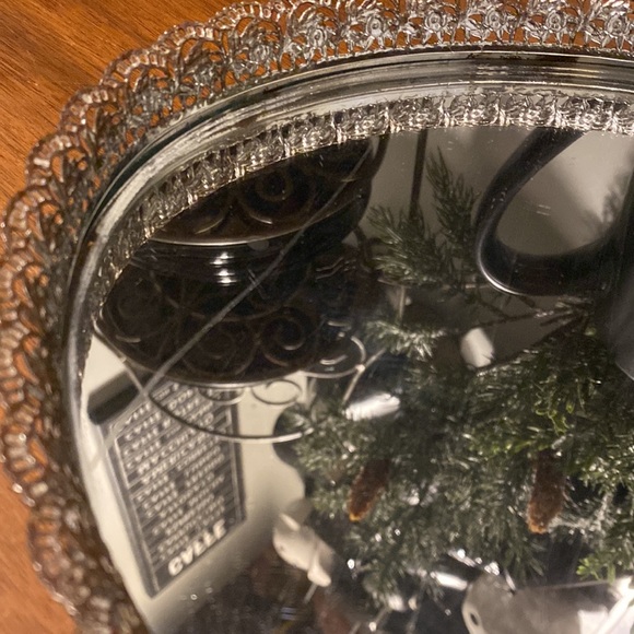 Antique Metal Mirror Tray - Picture 5 of 6